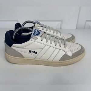 Gola Eagle‎ Leather Suede Sneakers White And Navy CMB530 Men’s 9.5